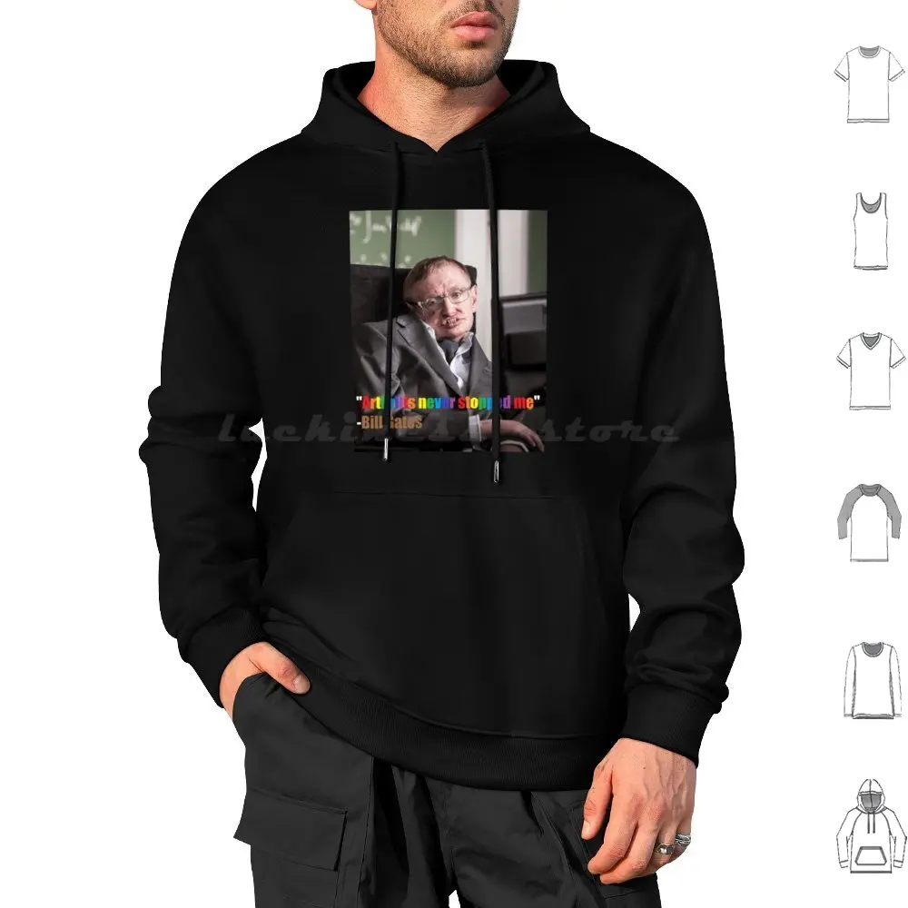 Stephen Hawking-Gates Hoodies Long Sleeve Random Stephen Hawking Quote Sourmilkneggs Merica Funny Offensive