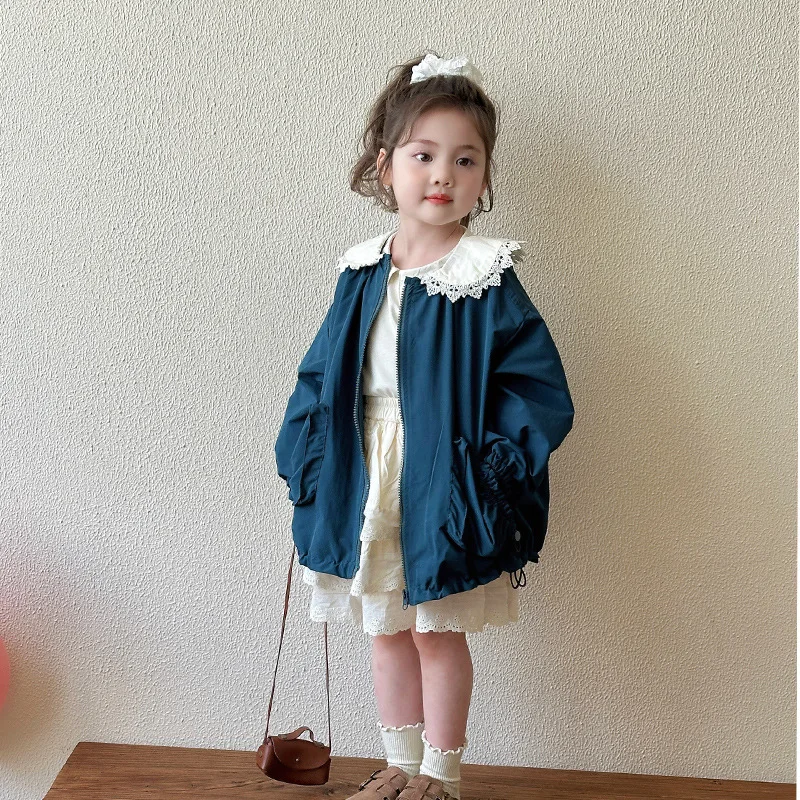 خندق للفتيات لربيع وخريف 2025 سترة حلوة غير رسمية متوسطة الطول على الطراز الكوري الجديد #4