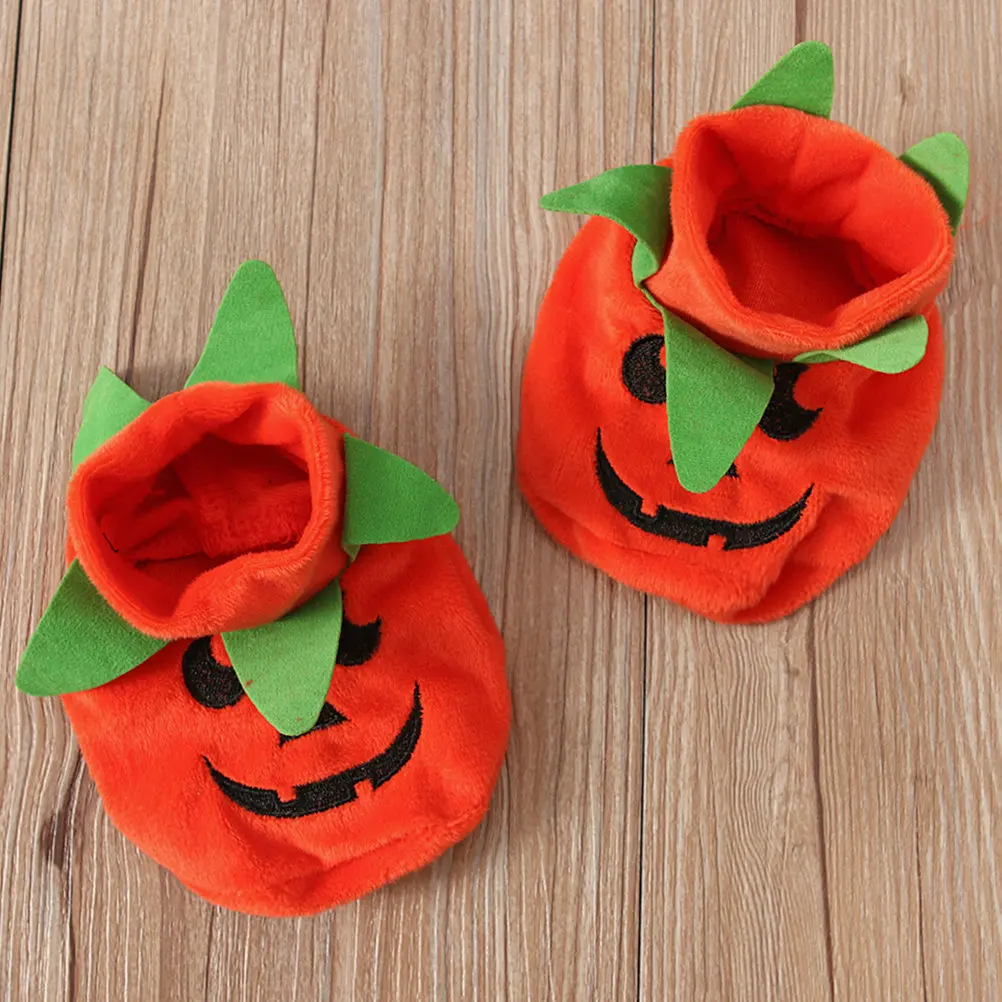 

Halloween Pumpkin Print Baby Jumpsuit Newborn Long Sleeve Cotton Halloween Costume Set for Infant Boy Girl Photo Party Floor