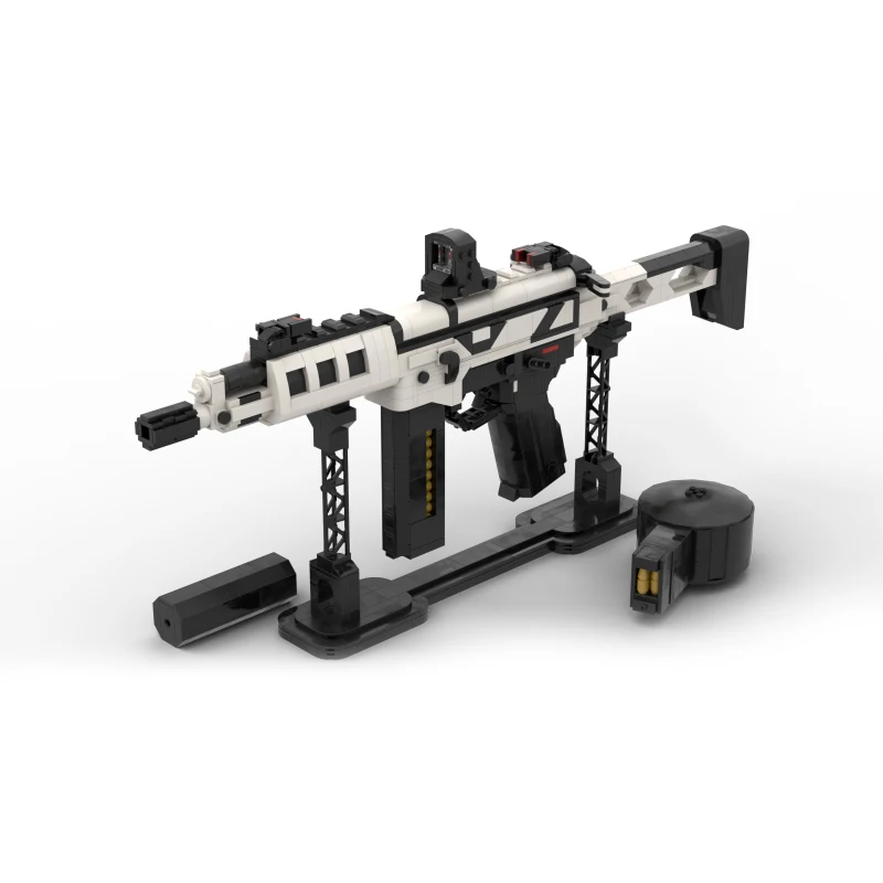 1483PCS Military Weapon Series Fictional SMG Building Blocks Particle Modular Gun Technology Model Boys Xmas Gifts MOC-174288