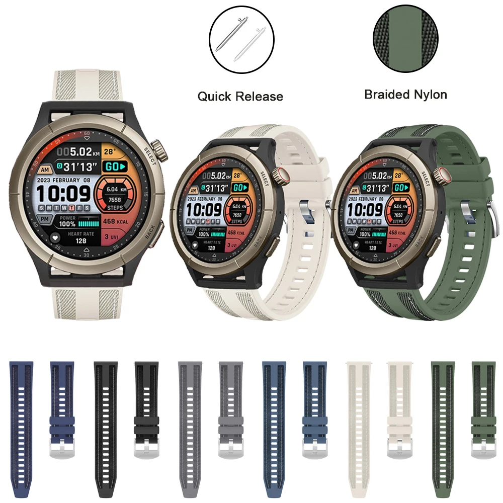 Bracciale compatibile con Amazfit Cheetah Pro Balacne BIP 5 GTR 4/3/2 22mm Cinturini per orologi universali per Amazfit Cheetah Pro 47mm