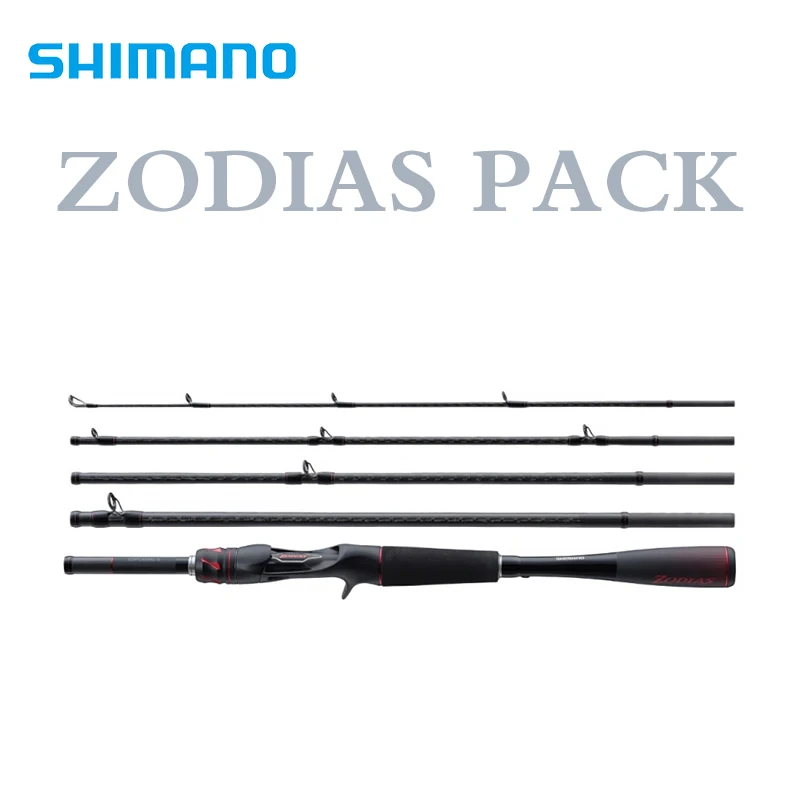 SHIMANO ZODIAS PACK Fishing Rod 5 SECTIONS Spinning Casting Light 107-115G Carbon Fiber ML/M/MH Portable Rod For The Travelling