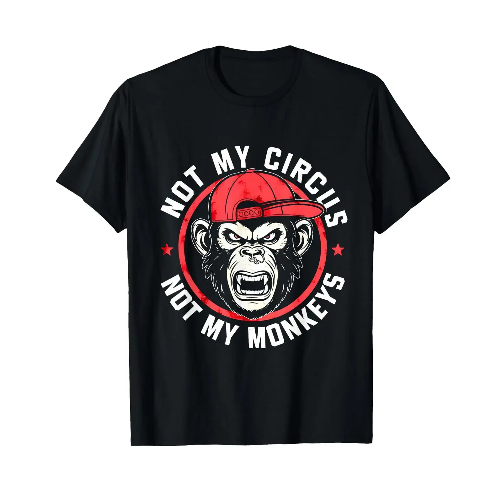 Not My Circus Monkeys T Shirt vintage Washed Comfortable Breathable Stylish Versatile Top For Everyday Wear homme