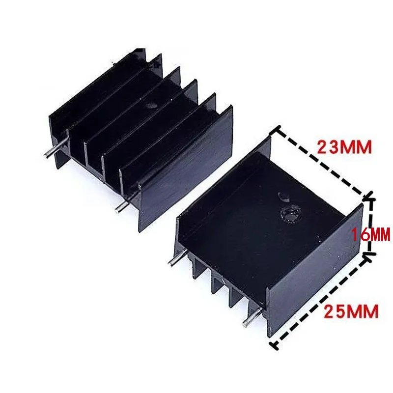 20 قطعة بالوعة الحرارة 25x23x16 مللي متر/21x15x10 مللي متر مع دبوس/بدون دبوس TO-220 الترانزستور بالوعة الحرارة