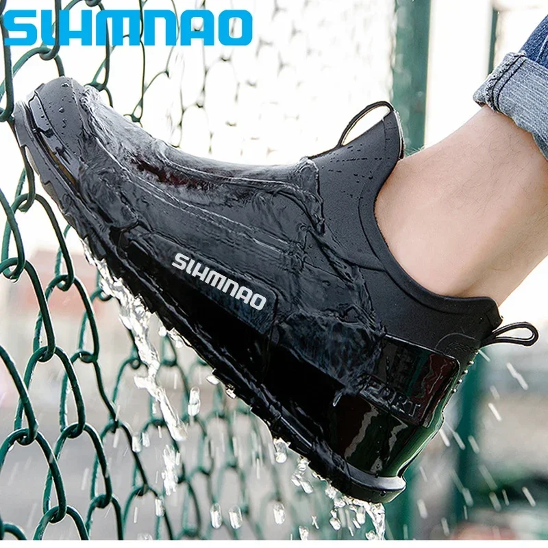 Summer Outdoor Waterproof Fishing Shoes, Men's Anti Slip Rain Shoes, High-quality Waterproof Work Rubber Shoes