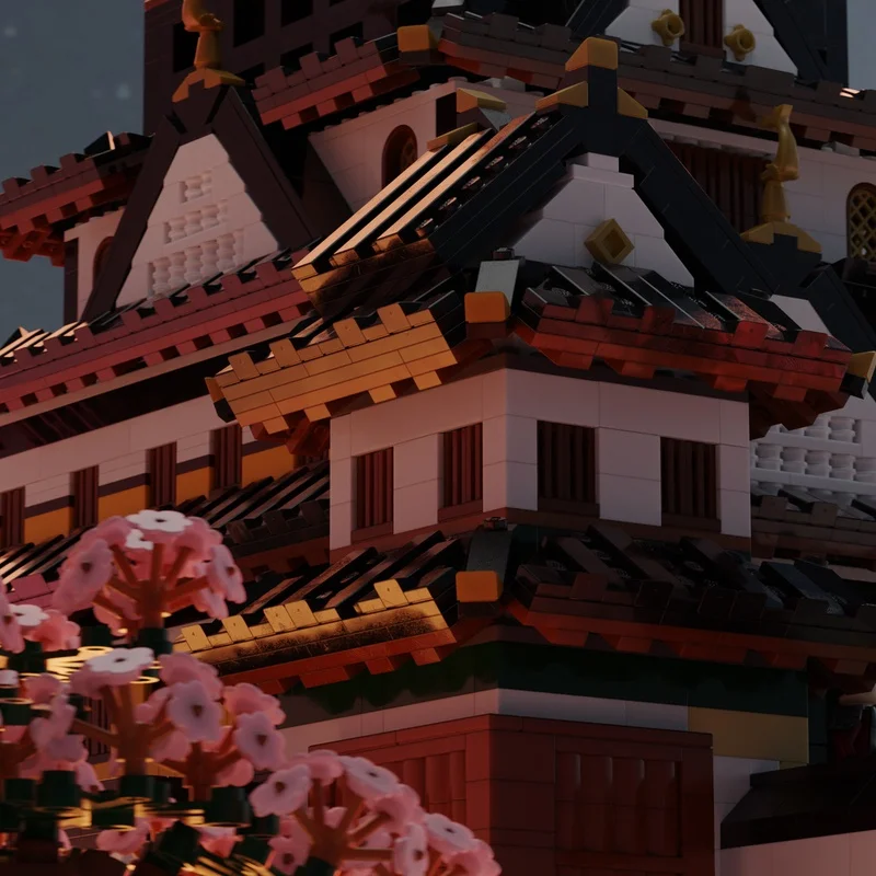 10076ピース MOC 中世日本将軍城忍者モデル 組み立てブロック 建築DIY クリエイティブおもちゃ クリスマスプレゼント 子供向け