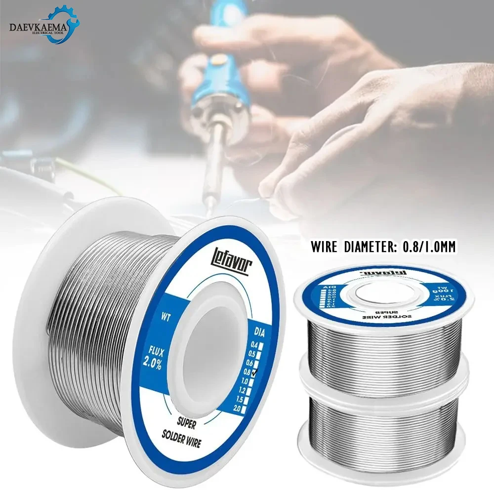 0.8mm 1.0mm 2.0mm Soldering Tin Wire Low Melt Soldering Tin Wire Tin Melt Rosin Core Roll No-clean FLUX 2.0%