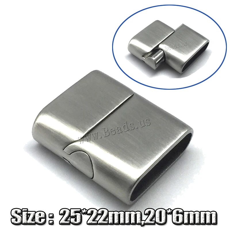 

10 шт., магнитная застежка из нержавеющей стали 304, полированная нержавеющая сталь, оригинальный цвет, 25*22 мм, 20*6 мм, браслет «сделай сам» для изготовления ювелирных изделий