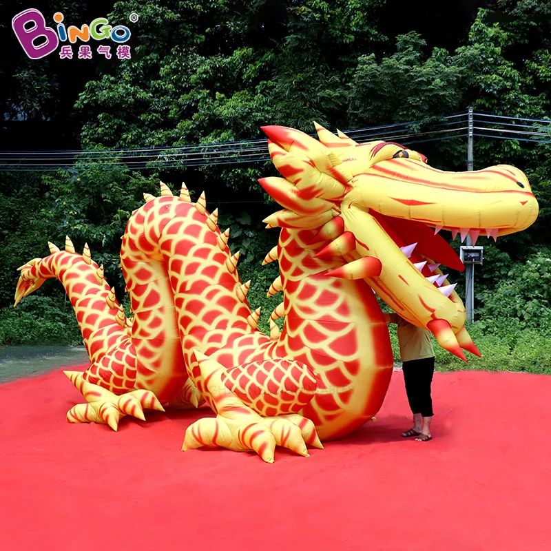 6.4x2.9x3.4 metros infláveis dragão dourado pendurado explodir dinossauro dragones balão para decoração-brinquedos