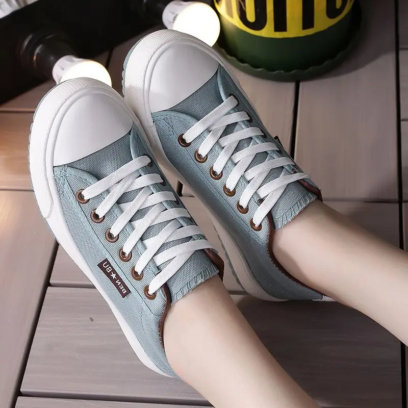 Woman Casual Sport Shoes canvas Girls Plimsolls zapatos de mujer Feerldi Women's sneaker Multi-color Female Flat Tennis Shoes