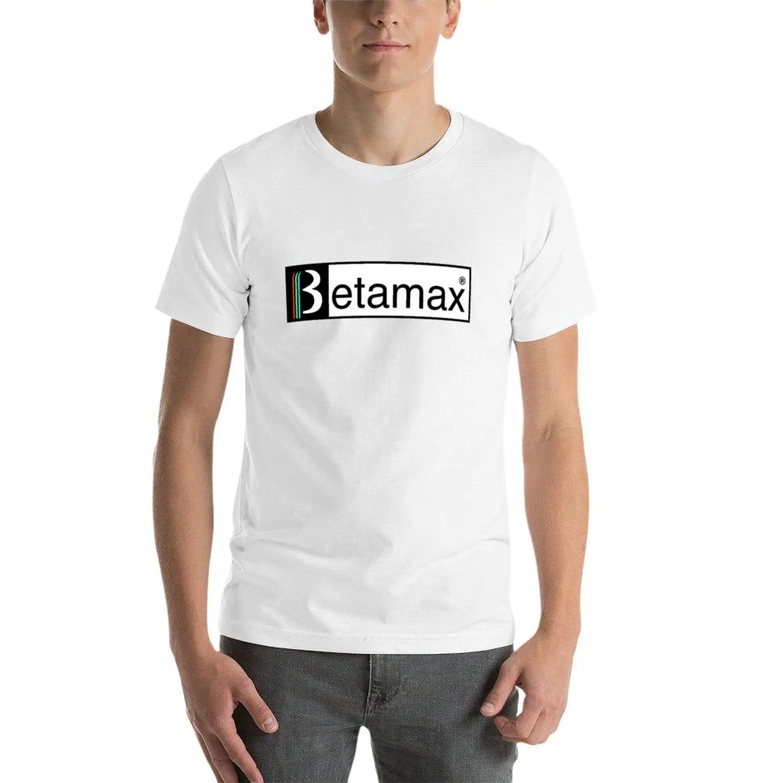 تي شيرت بشعار Betamax تي شيرت رجالي تي شيرت قطني مع تي شيرت مطبوع #3
