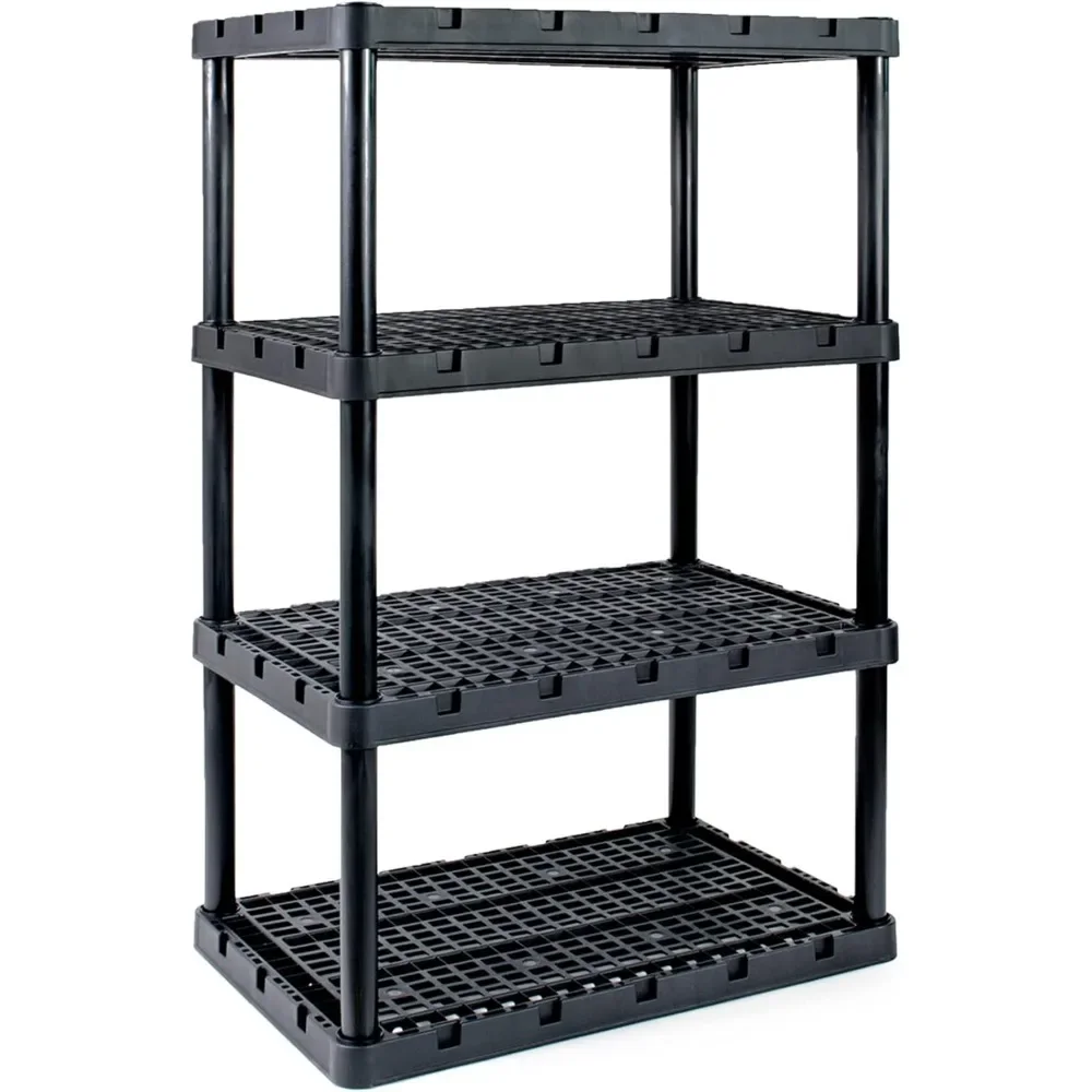 4 Shelf Knect-A-Shelf Ventilated Heavy Duty Storage Unit Organizer for Home, Garage, Basement & Laundry