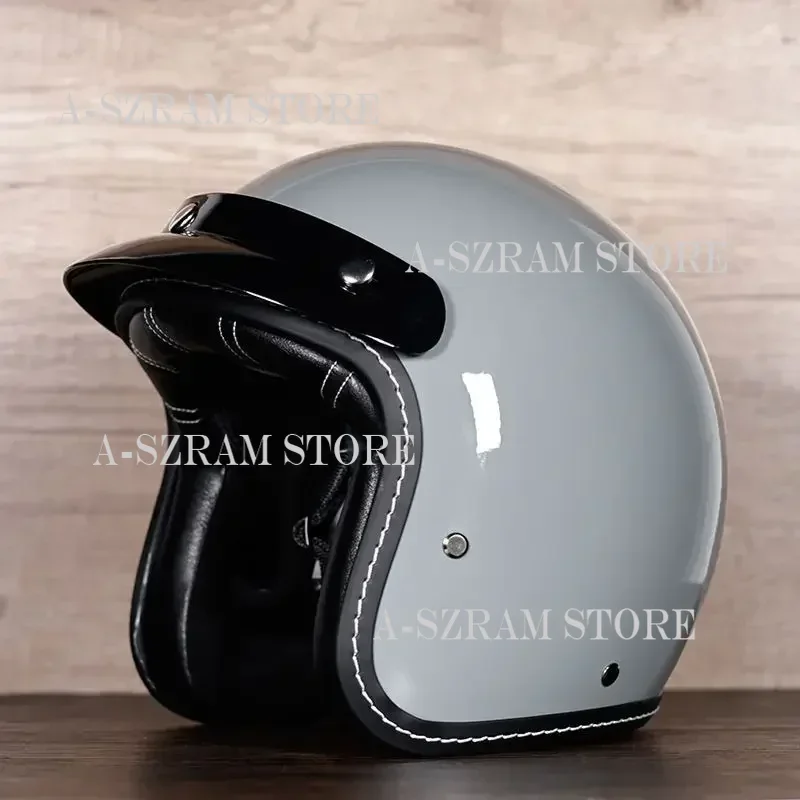 

Open Face Helmet Summer Retro Motorcycle Helmet CertificationMoto Helmet Capacete De Casco Vintage Casque Vintage Motorbike