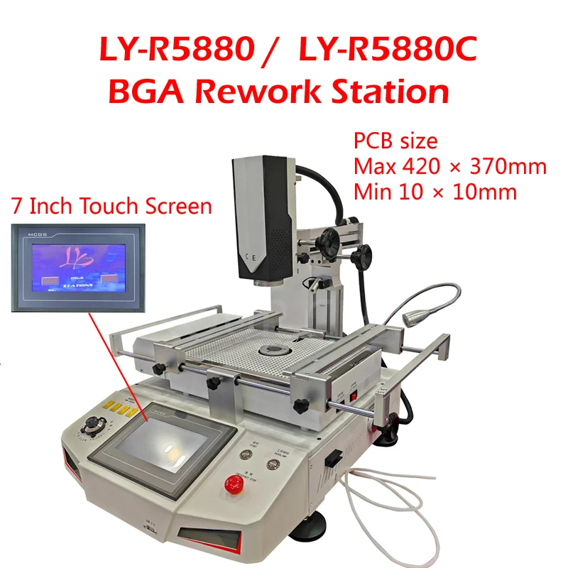 2024 New version LY-R5880 R5880C Touch Screen BGA Rework Station Hot Air 3 Zones For Laptop Game Console Motherboard Chip Repair