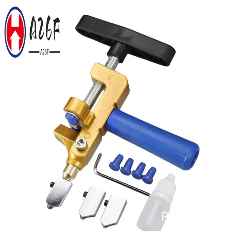 A26F-1Set Tile Cutter 2 In 1 Glass Tile Cutter Manual Glazed Tiles Mirror Cutting Machine Opener Home Improvement