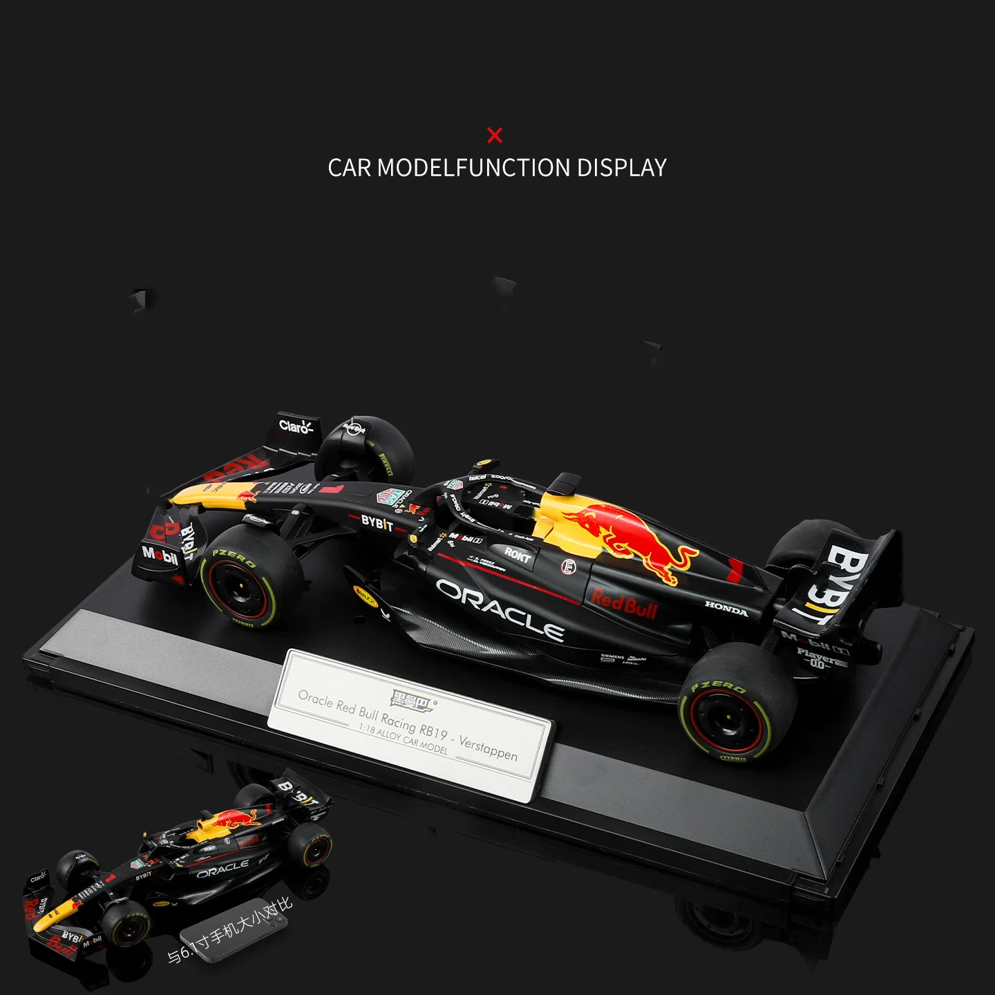 1:18 2023 Champion Red Bull RB19 1# Verstappen Alloy Racing Car Model Formula One Diecast Sports Car Model Simulation Kids Gifts