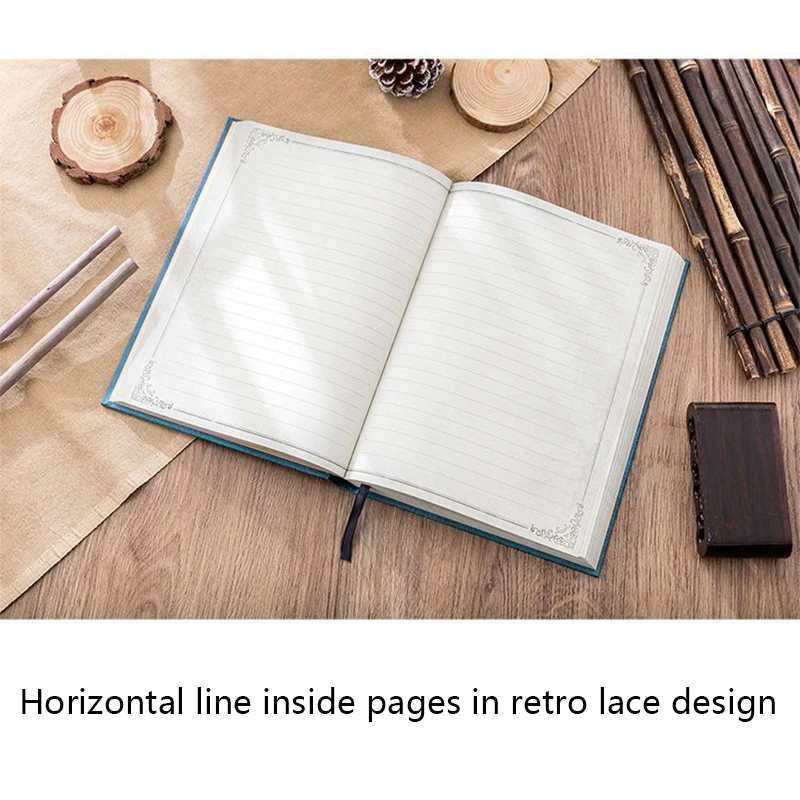 New B5 Extra Thick Retro Horizontal Line Notebook European Style Hardcover Notebook Student Stationery Office Accessories