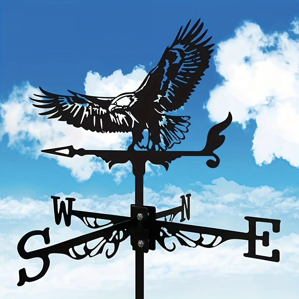 1Set Flying eagle wind vane, rust proof iron, ground insertion decoration, suitable for roofs, gardens, sheds, homes view 3