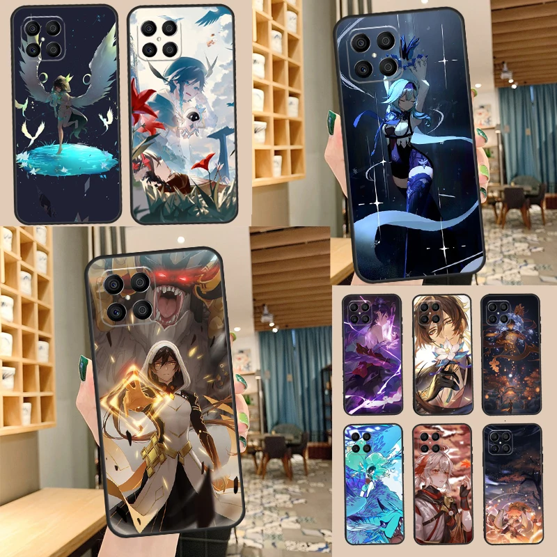 Genshin Tác Động Ốp Lưng Điện Thoại Huawei P50 P40 P30 P20 Lite Pro Nova 5T P Thông Minh 2021 Danh Dự X8 x7 X9 50 Ốp Lưng