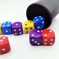 Big Dice 2 Pcs/Set 30mm Big Size Dice Set Two Colors Dots Acrylicn D6  Dice Round Corner D6 Point Dice For Family Board Games