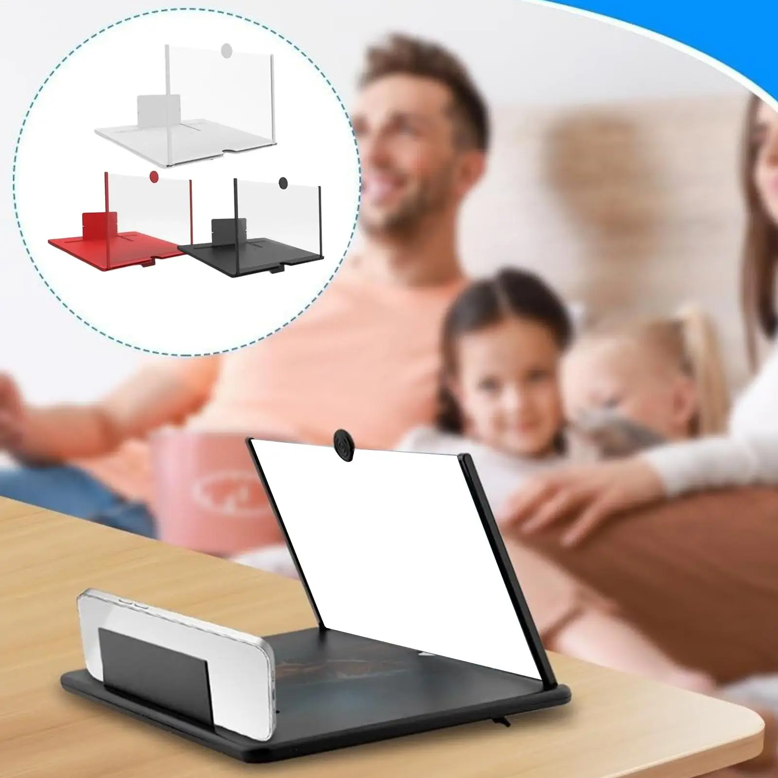 Screen Amplifier 10inch Foldable Phone Stand Movie Enlarger Magnifier Projector Screen Enlarger For Movies Videos Games