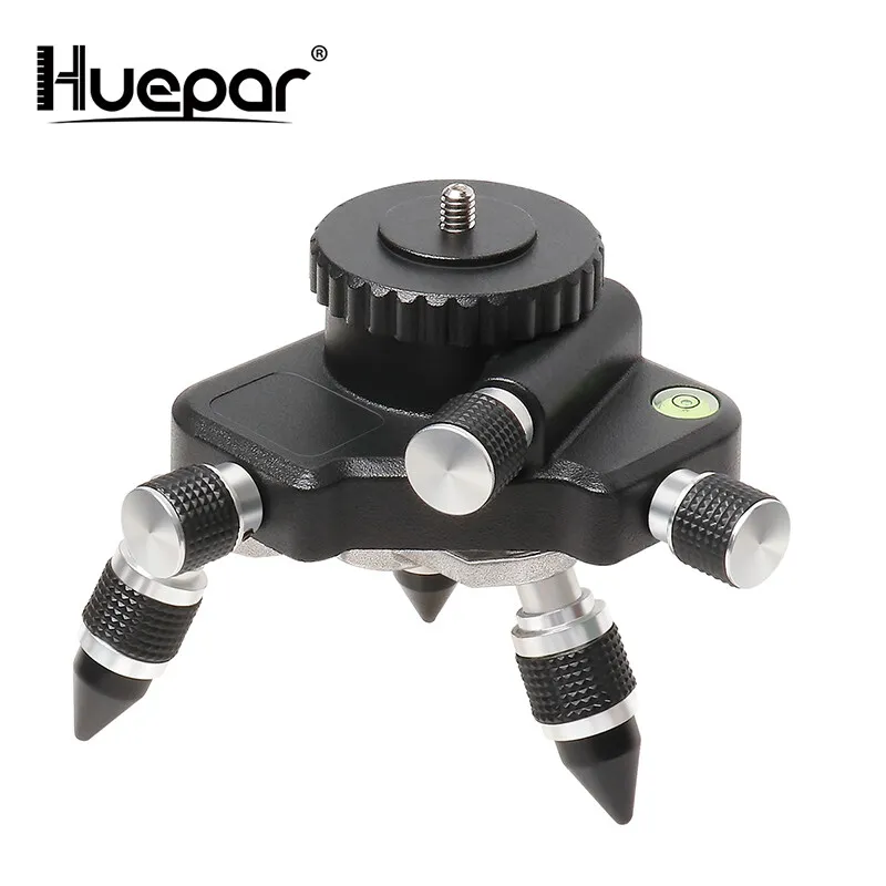 

Huepar Laser Level Adapter Metal 360 Degree Rotating Base for Laser Level Tripod Horizontal Bubble Micro-adjust Fine Turning