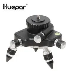 Huepar Laser Level Adapter Metal 360 Degree Rotating Base for Laser Level Tripod Horizontal Bubble Micro-adjust Fine Turning