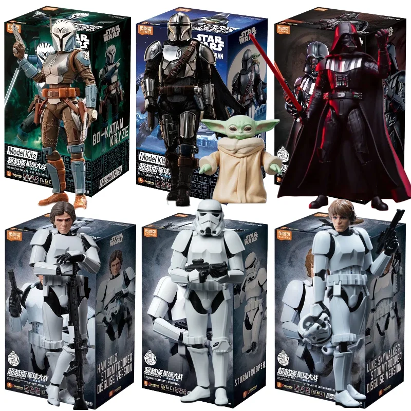 blokees-スターウォーズ-アクションフィギュア-ハン・ソロ-ルーク・スカイウォーカー-ダース・ベイダー-インペリアル・ストームトルーパー-組み立てモデル-組み立て式可動玩具