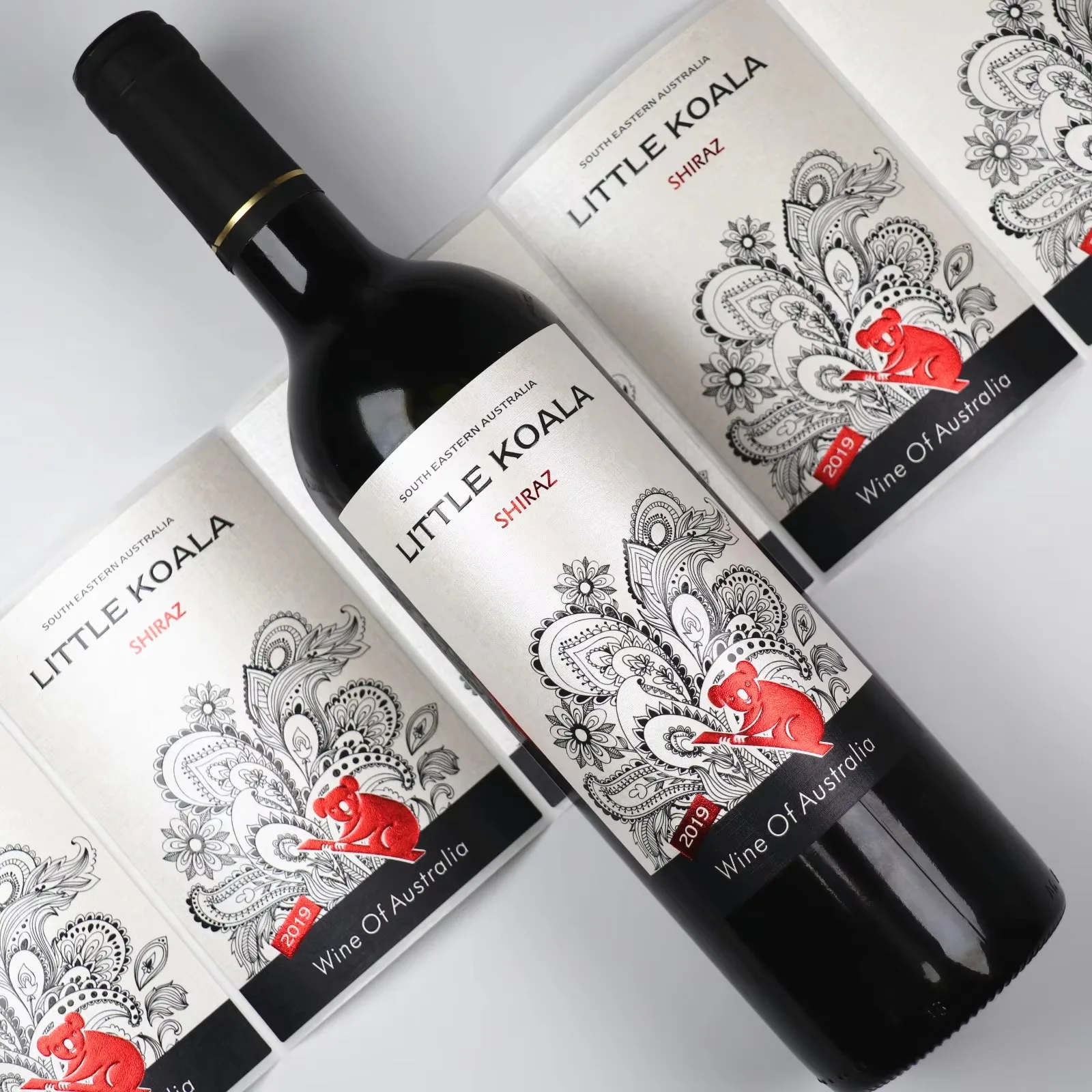 Custom Self-Adhesive Holographic Wine Label Sticker｜Hot Foil Stamping Embossed｜Premium Beverage Packaging