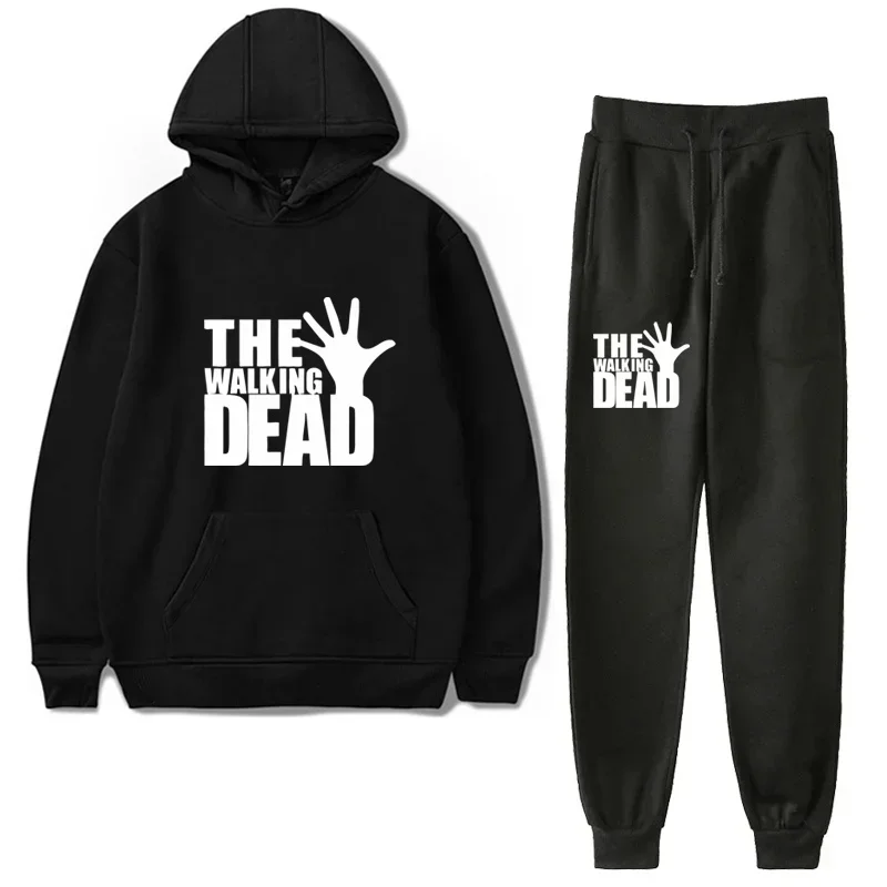 the-walking-dead-men's-sportswear-sets-autumn-winter-hooded-thick-male-casual-tracksuit-men-2-piece-sweatshirt-sweatpants-set