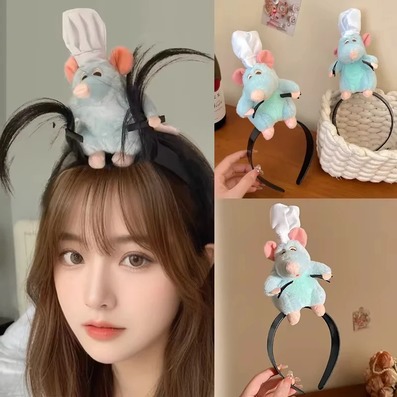 

Дисней Рататуй 2022, плюшевая кукла, обруч для волос, аксессуары для творчества, трехмерная кукла, мыть лицо, повязка для волос, праздничные подарки