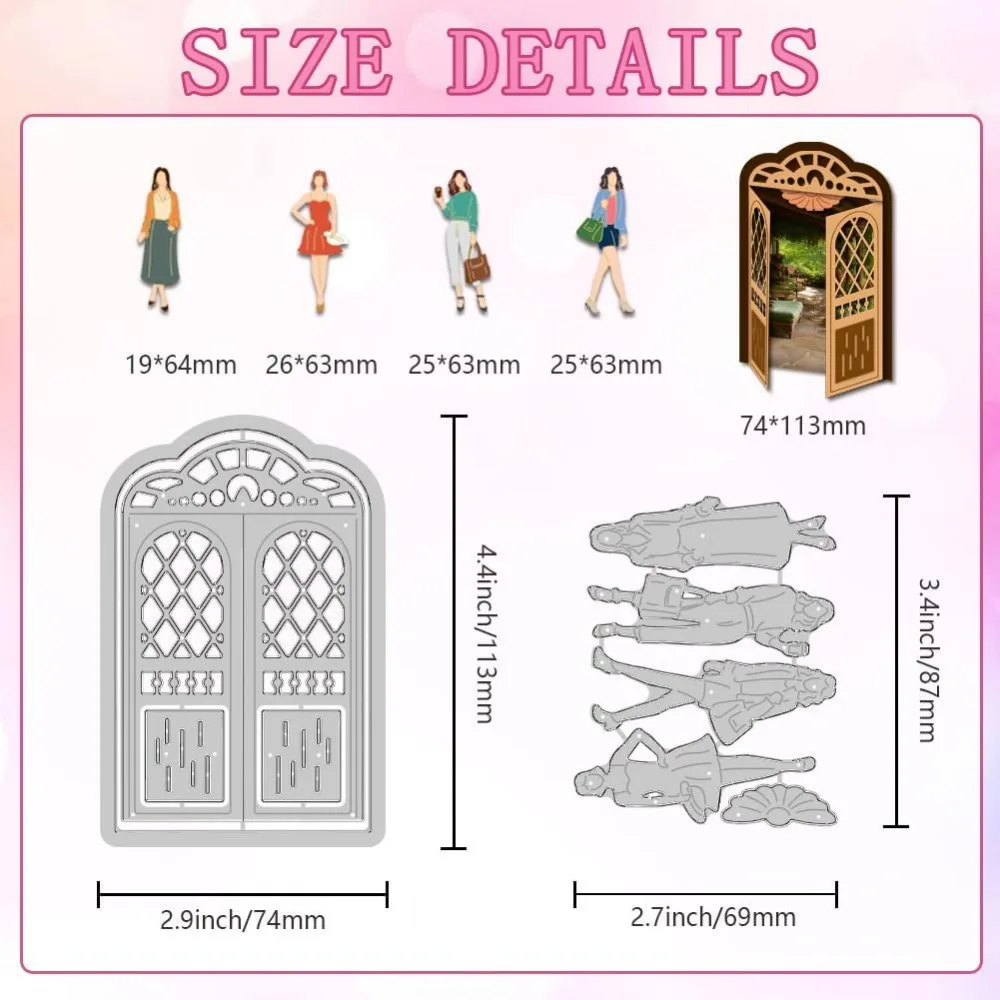 Lady Dies Cuts 3D Switch Door Metal Cutting Dies Card Making Cutting Dies Stencils Template for DIY Embossing Scrapbooking Craft