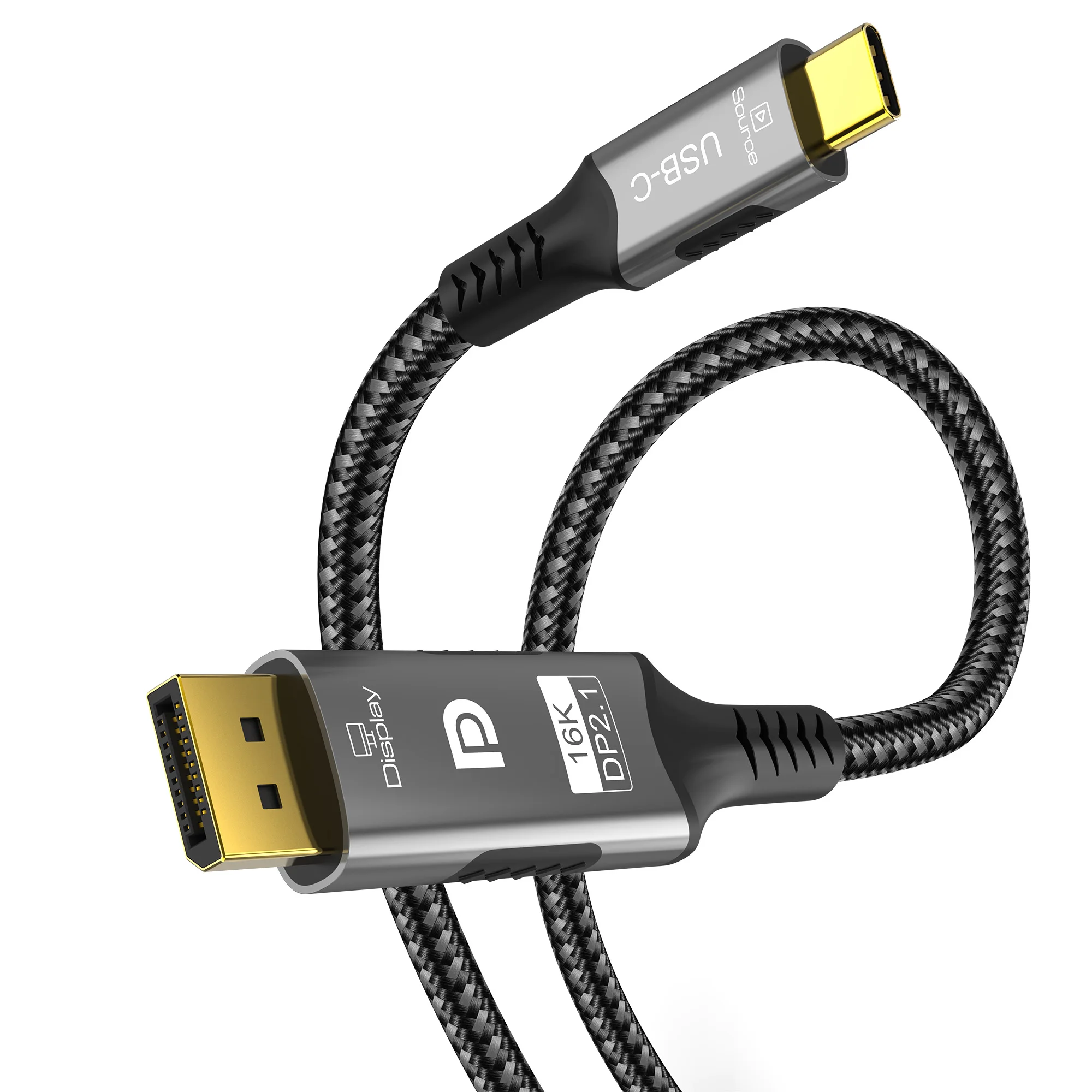 USB C auf 16K DisplayPort 2.1 Kabel 16K@30Hz 8K@60Hz Typ-C auf 16K DP 2.1 für Thunderbolt 4/3 54Gpbs MacBook Huawei Air Projektor – Detail 10