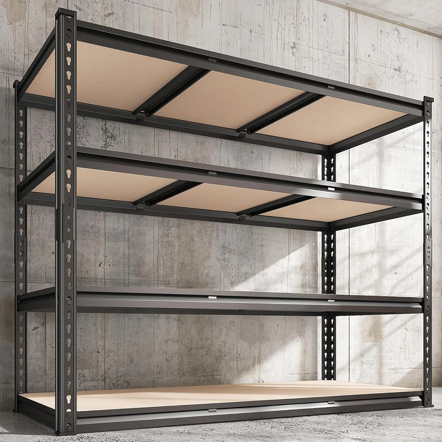 

2000LBS heavy-duty shelf, 4-layer adjustable metal frame, sturdy industrial unit, 60 "high x 48.2" wide x 18.2 "deep