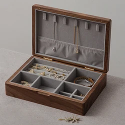 New Wood Jewelry Storage Box Display Earring Rings Box Jewelry Organizer Box Luxury Jewelry Gift Packaging Box Bracelet Package