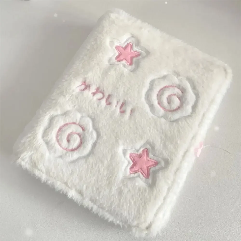 Creative Binder Photo Album A5 Plush Photocard Holder Loose-leaf Star Pattern Photocard Collection Books Gift