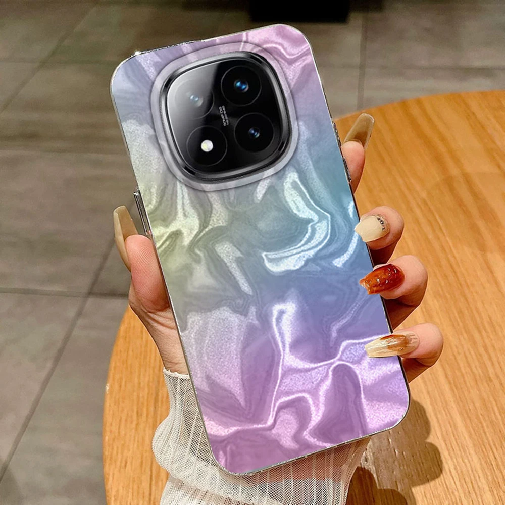 Textura de onda de agua Gradual para Xiaomi Redmi Note 14 13 A3 13T 14T Pro A3 A5 13C 14C A4 funda protectora de silicona