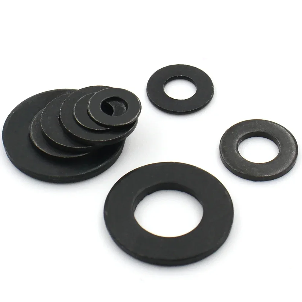 5-50pcs Black Grade 8.8 Carbon Steel Ring Washer M2 M2.5 M3 M4 M5 M6 M8 M10 M12 M14 M16 M20 M22 M24 Flat Washer Plain Gasket Pad