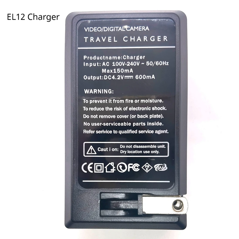 JAJA EL12 Camera Charger For Nikon AW100 AW110 AW120 S9500 S9300 S9200 S9100