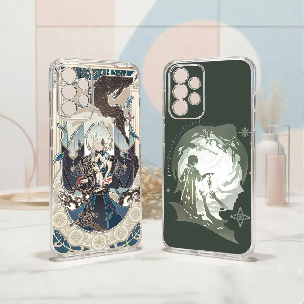 Honkai Star Rail  Anaxa Phone Case Transparent Silicone Soft For Samsung S25,S24,S21,S22,S23,S30,Ultra,S20,Plus,Fe