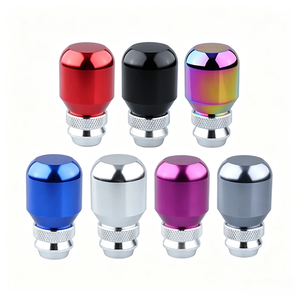 Universal Car Gear Shift Knob Retractable Adjustable Length Gear Head Aluminum Alloy Gear Stick Manual Shifter Lever Auto Parts