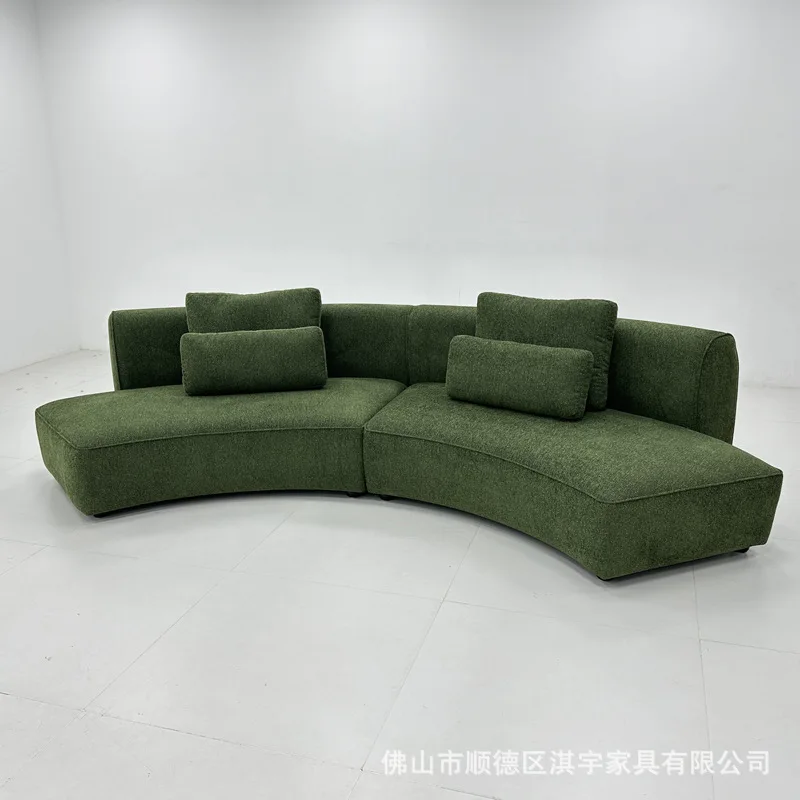 

Italian minimalist curved sofa Nordic fabric special-shaped sofa living room apartment beauty salon designer furniture