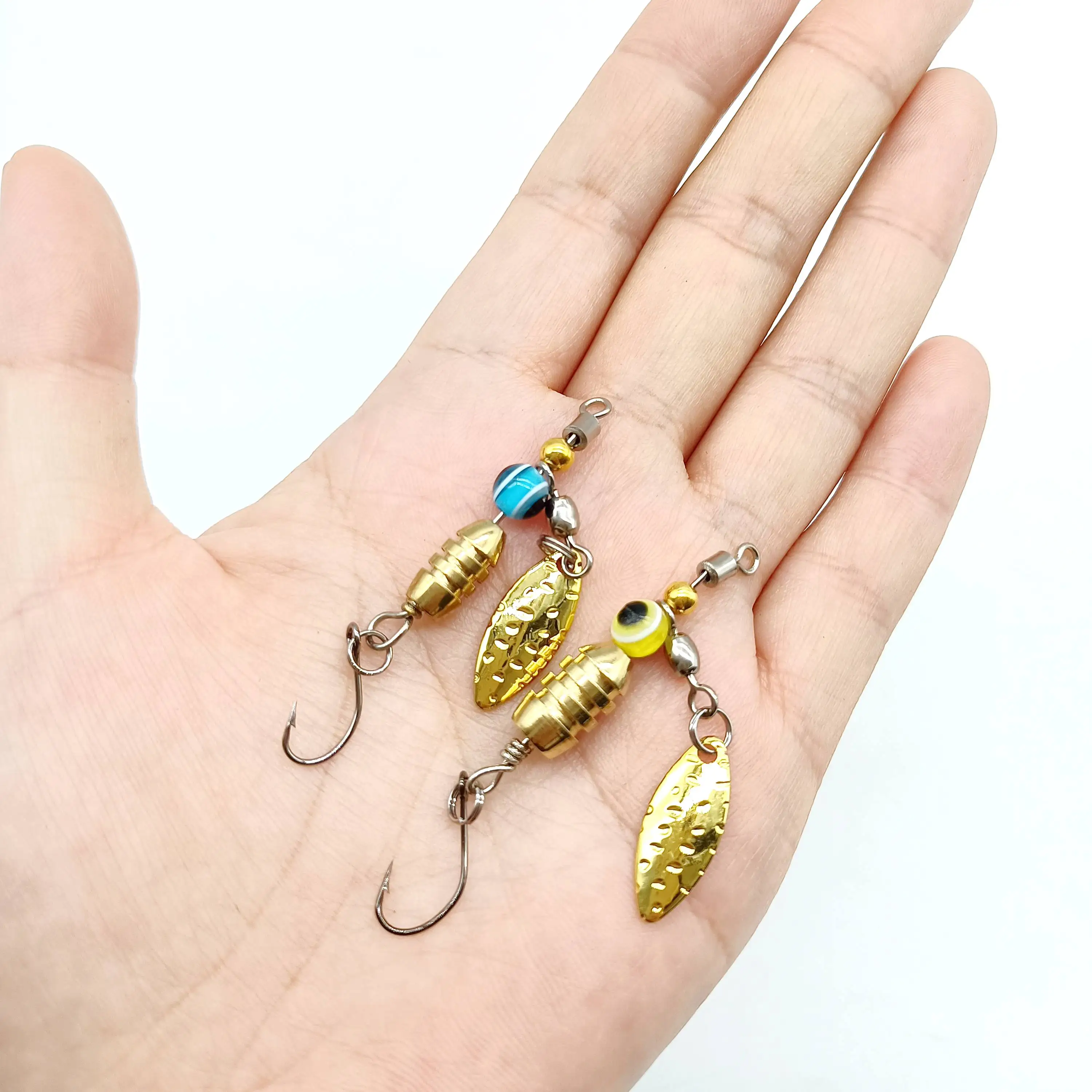 DUODUOYU 1PCS Spinner Löffel Metall Angeln Locken 3,5g/5g Pailletten Löffel Köder für Bass Forelle Barsch hecht Rotierenden Angelgerät – Detail 3