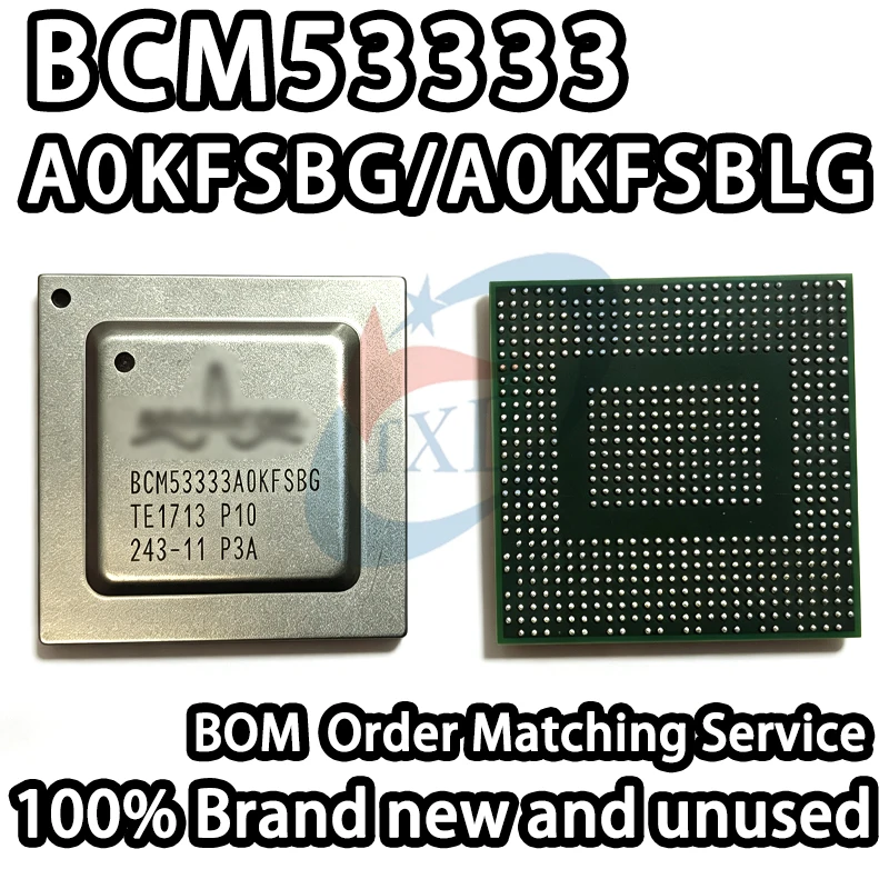 【100% Brand New】BCM53333 BCM53333A0IFSBG BCM53333A0IFSBLG 16-Port Full Gigabit Integrated Ethernet Switching SoC Chip IC