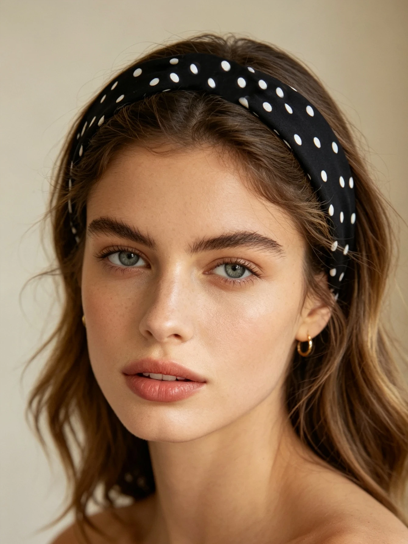 1 Stück Vintage Klassisches Schwarz Gestreiftes Einfarbiges Schwarzes Wellenförmiges Gepunktetes Breites Stirnband Unisex Vielseitiges Haaraccessoire – Detail 2