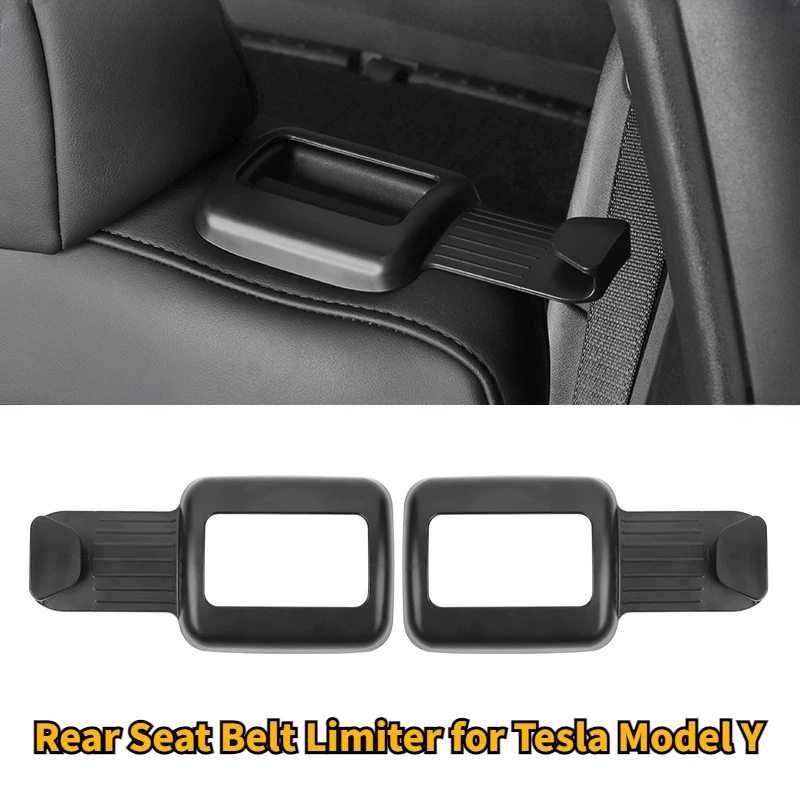 

Rear Seat Belt Limiter Cover for Tesla Model Y 2018-2024 Seat Belt Hook Fixing Bracket Stopper Protective Jacket Car Accessories