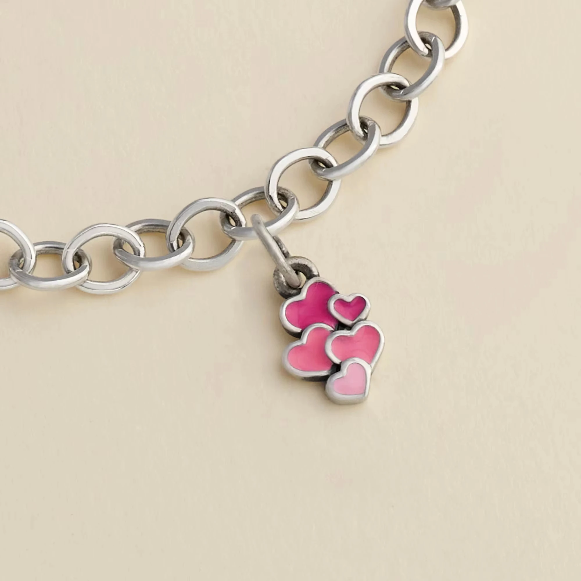 

5Pcs New Stainless Steel Bowknot Heart Pendant DIY Accessories Vacuum Plated 18K Gold Color Cross Border Color Retention Batch