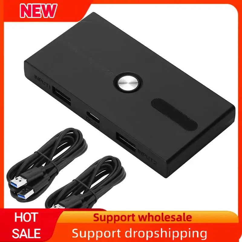 Dosk KVM USB 3.0 Superb 2 Wejścia 4 Wyjścia, Stacja Dokująca do Udostępniania Drukarki, Adapter Monitora, Konwerter KVM