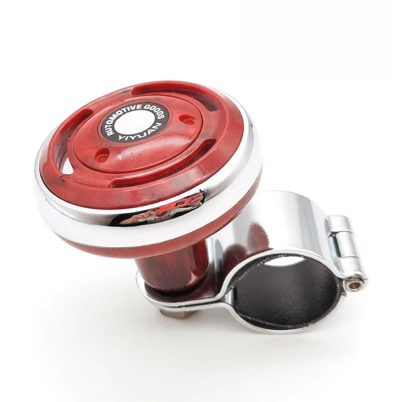 One-Hand Control Spinner Knob One-hand Driving Wood Ball Bearing Metal Bearing Rubber Grip Polished Finish One-Hand
