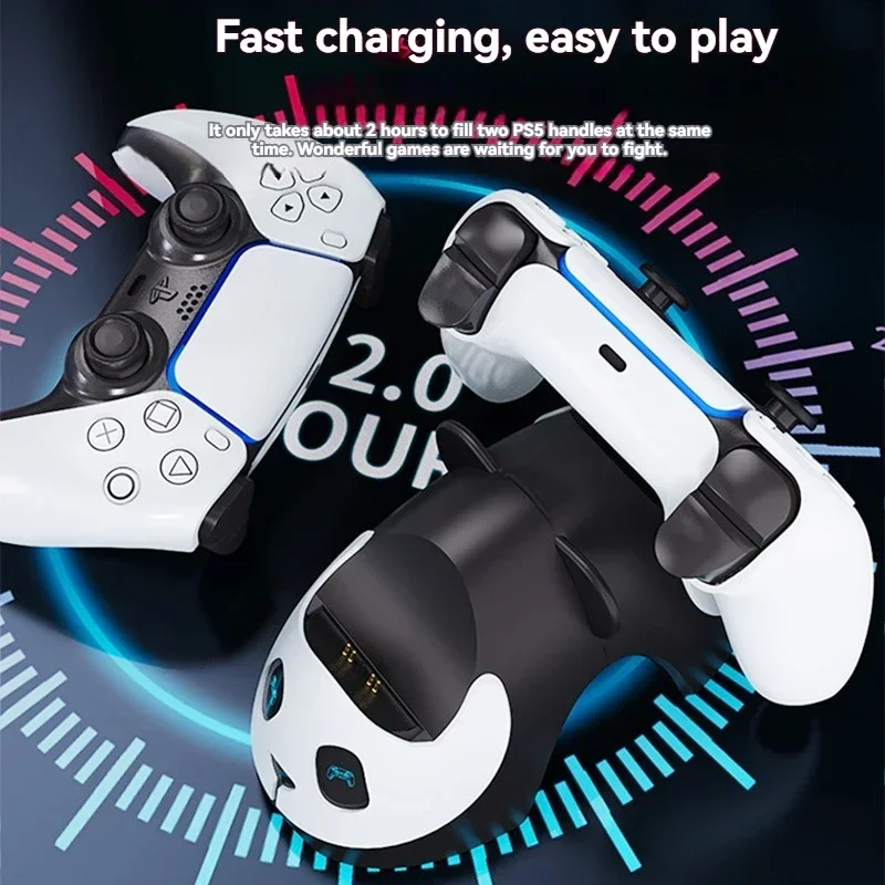PS5 Controller Sitzkühlung Ladestation PlayStation5 Wireless Charger Konsole Controller Ständer Doppelladegerät